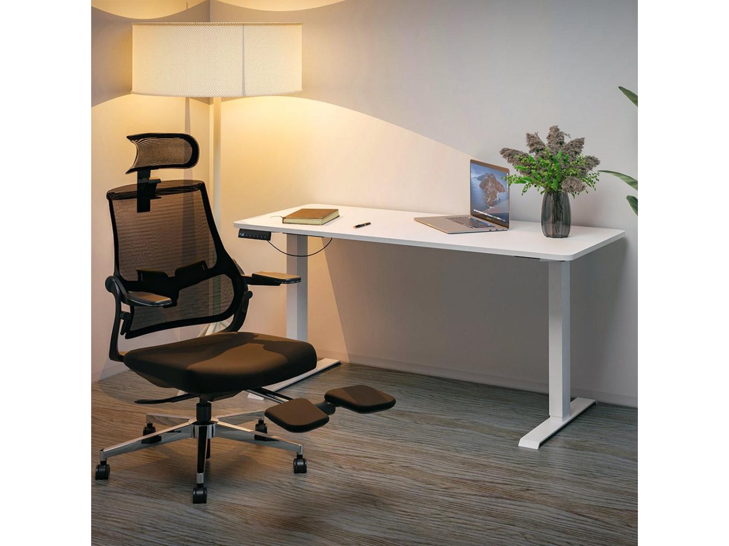 Стіл з електрорегулюванням висоти Mealux PowerDesk Duo White (EVO-242 Duo W/W) — фото 13